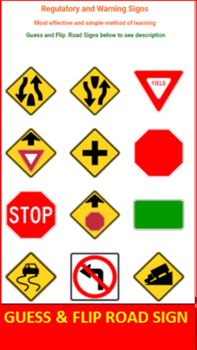 WA DOL Road Sign Flashcards screenshot 3