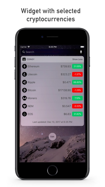 Coinsy - cryptocurrency rates