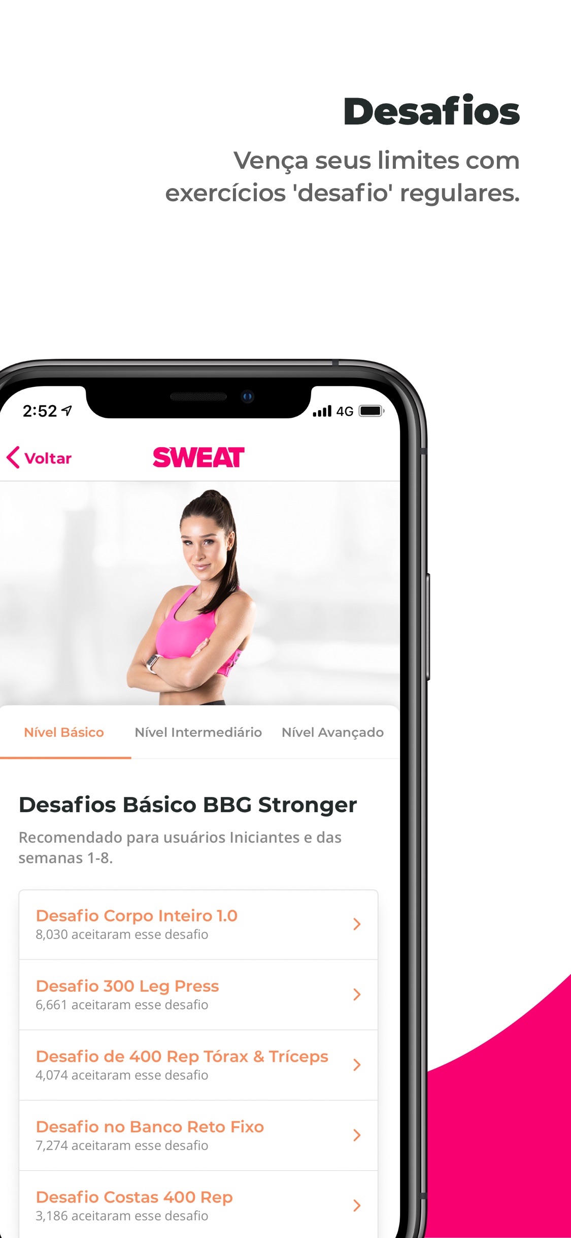 Screenshot do app Sweat: Fitness Kayla Itsines