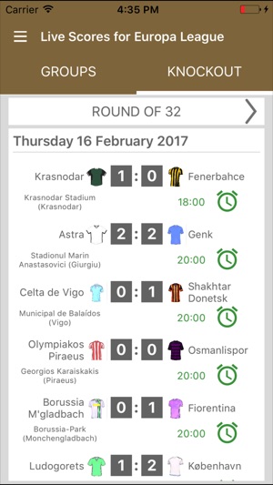 Live Scores for Europa League 2017 / 2018 App(圖2)-速報App