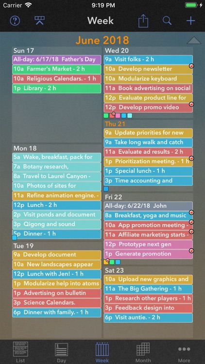Perspectiva: Calendars, Charts