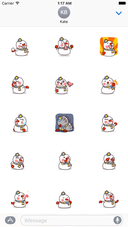Animated Funny Snowman Sticker