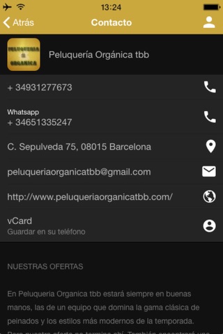 Peluqueria Orgánica tbb screenshot 2
