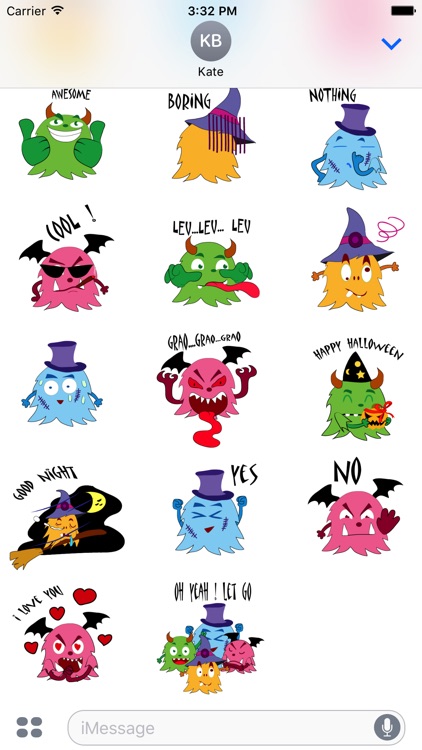 Color monster halloween