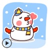 Animated Funny Snowman Sticker