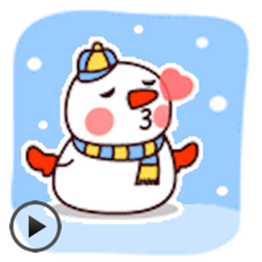 Animated Funny Snowman Sticker