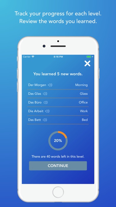 Tobo: Learn German Vocabulary screenshot 2