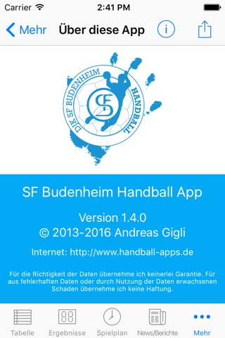 SF Budenheim Handball screenshot 4