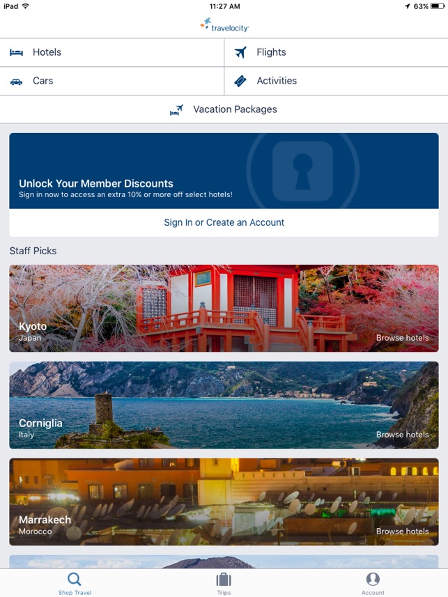 Travelocity Flight Hotel Car On The