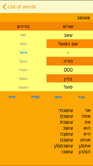 Hebrew Verbs Mobile(圖3)-速報App