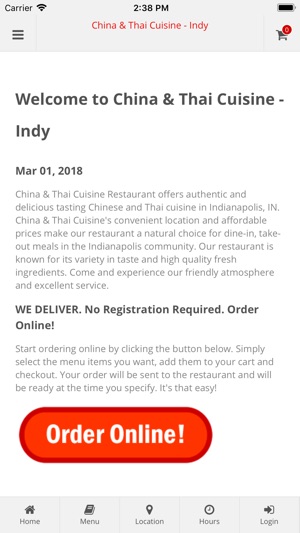 China & Thai Cuisine Indy(圖1)-速報App