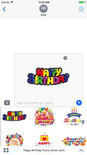 Happy Birthday funny sticker pack for iMessage(圖3)-速報App