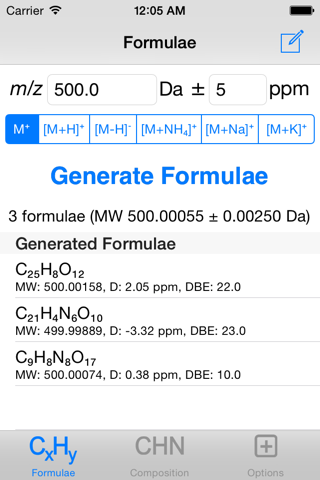 Molecular Formula Generator - náhled