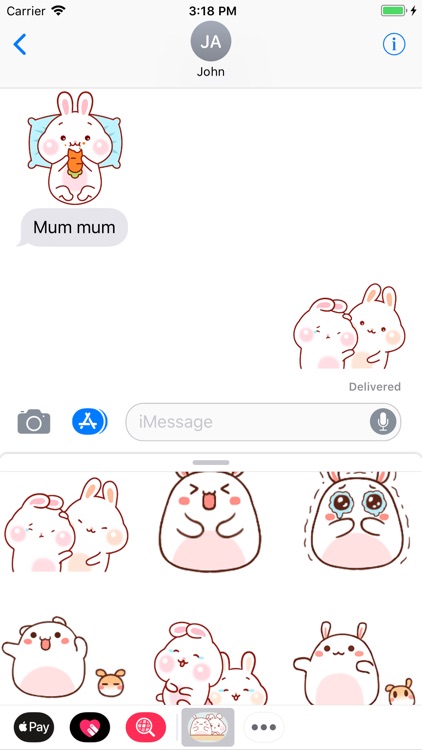 Bunny Couple Animated Stickers screenshot-3