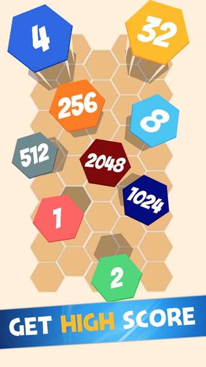 Hexagon 2048-new word fun games