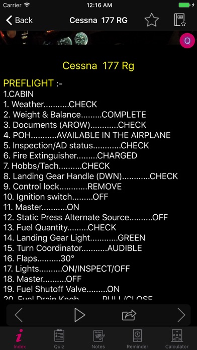 Cessna Checklist Pilot Pro screenshot 2