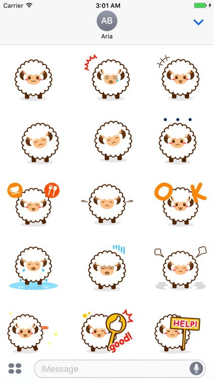 Animated Fluffy Sheep Sticker screenshot-3