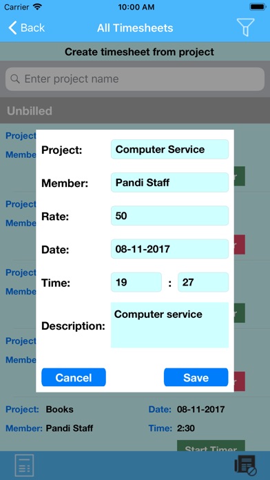 Time Management App captura de tela 3