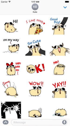 Silly Pug Dog PugMoji Sticker(圖1)-速報App