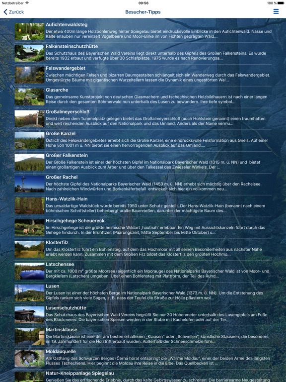 Nationalpark Bayerischer Wald iPad Nationalpark Bayerischer Wald iPad