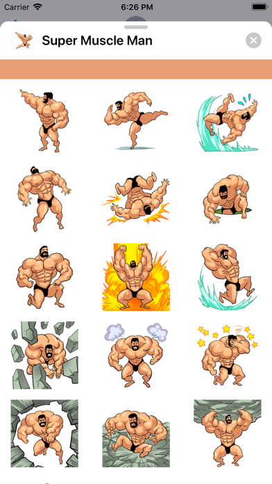 Super Muscle Man Stickers screenshot 3