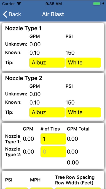 CCI Flow Rate Calculator