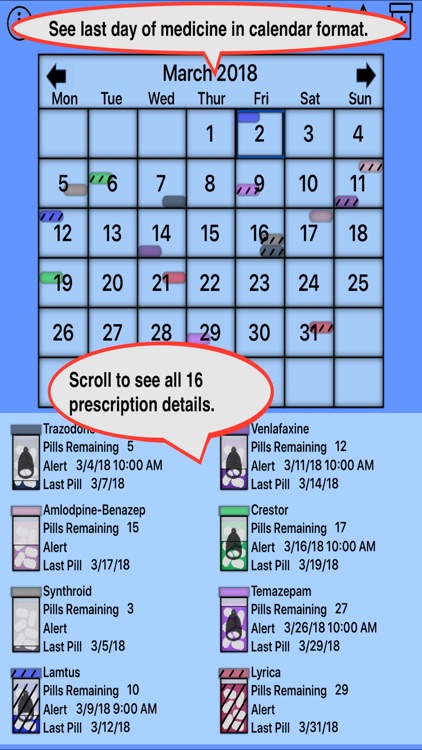 Prescription Reminder, Refils