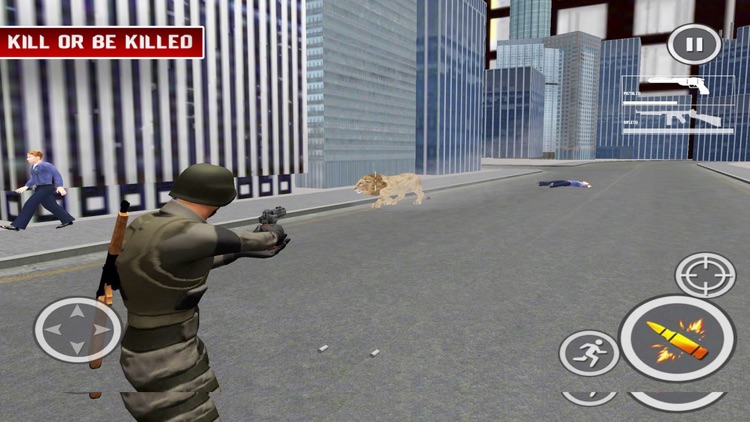 Lion Attack City:Shoot Mission