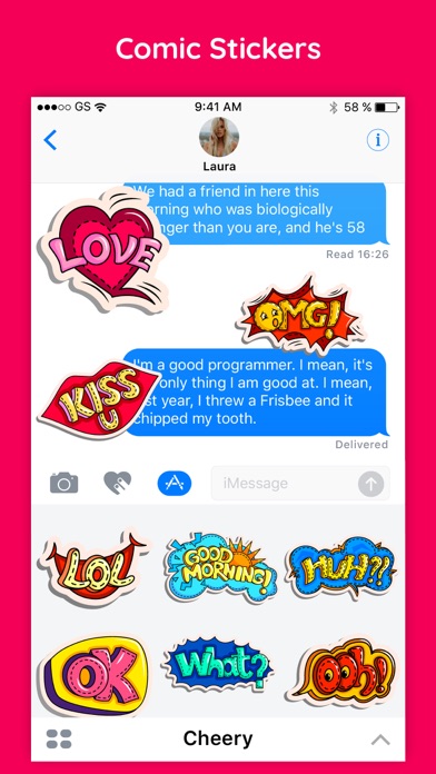 Comic & Cartoon Text Stickers screenshot 2
