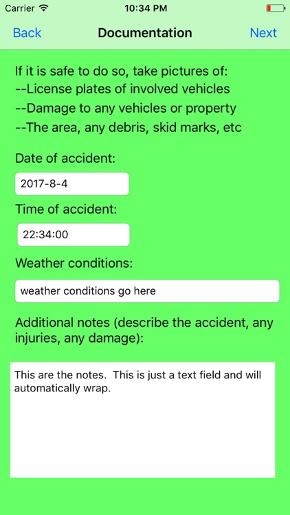 Collect Accident Information