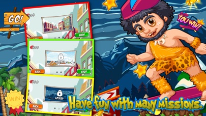 Caveman Skater Go - Jump and collect coin to win screenshot 4