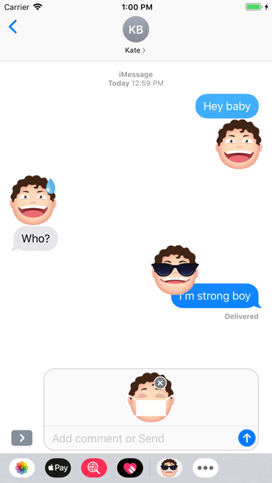 Strong boy emoji screenshot 4