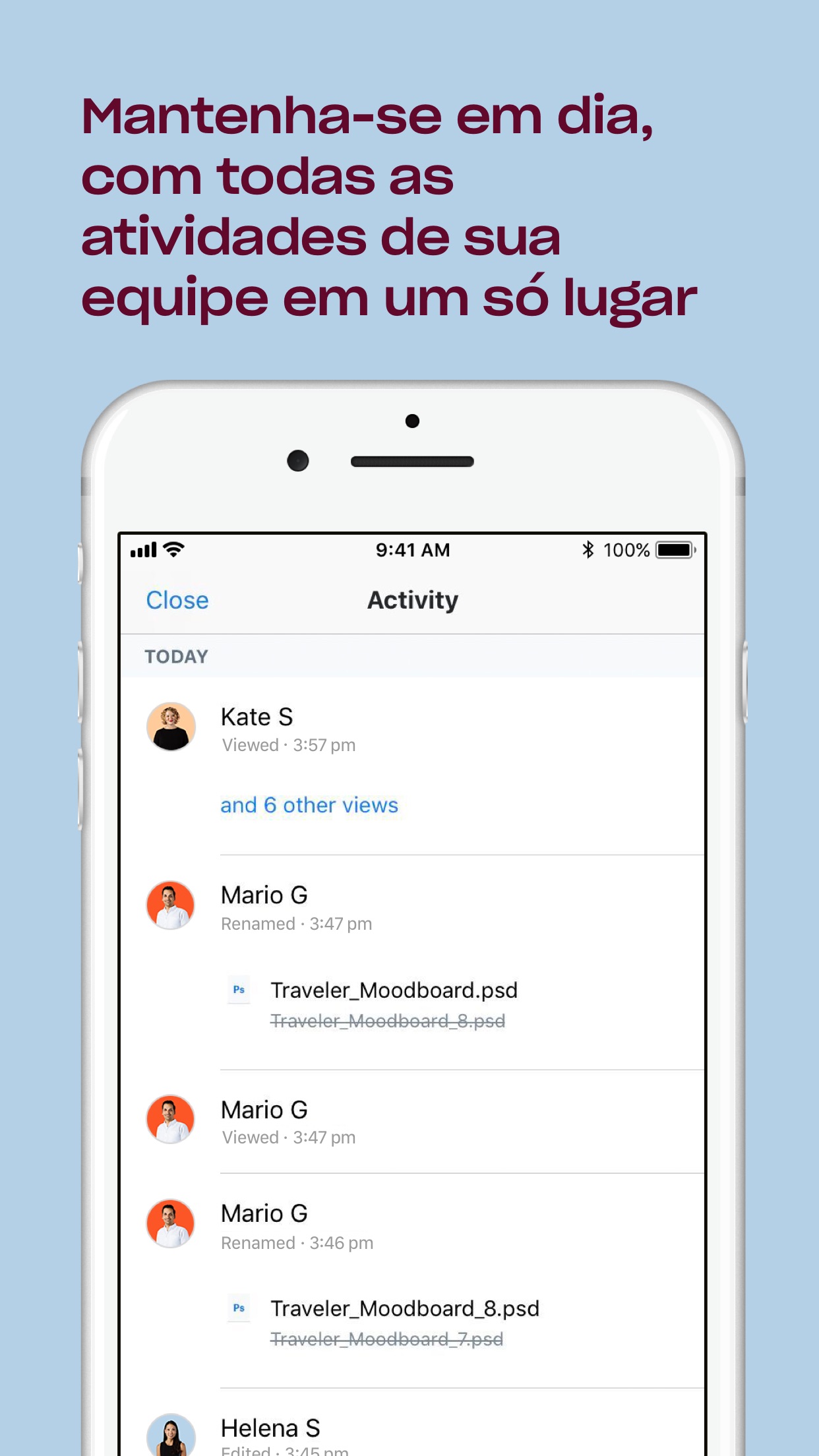 Screenshot do app Dropbox