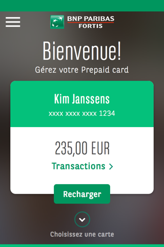 BNP Paribas Fortis Prepaid screenshot 2