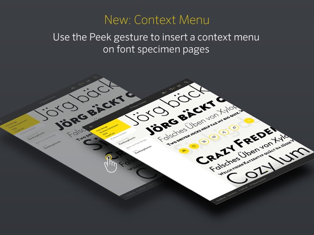 FontBook™ Typeface Compendium Capture d'écran