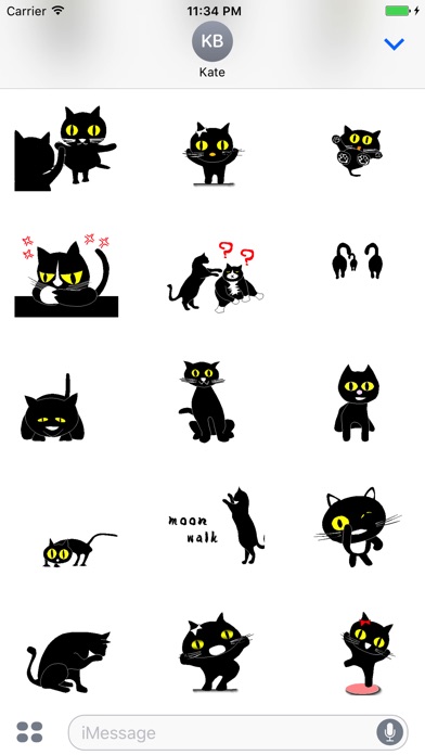 Animated Black Cat Stickers screenshot 3
