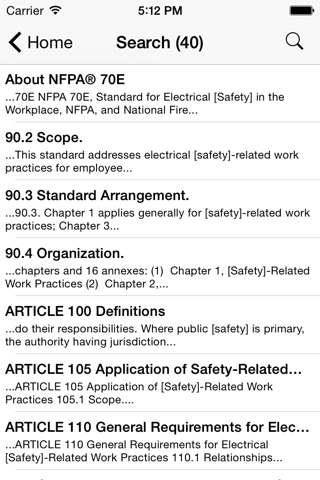 NFPA 70E 2012 Edition screenshot 3