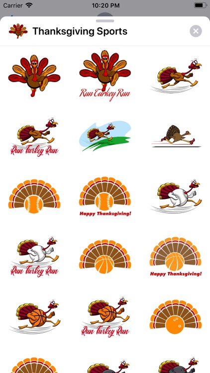 Thanksgiving Sports Stickers