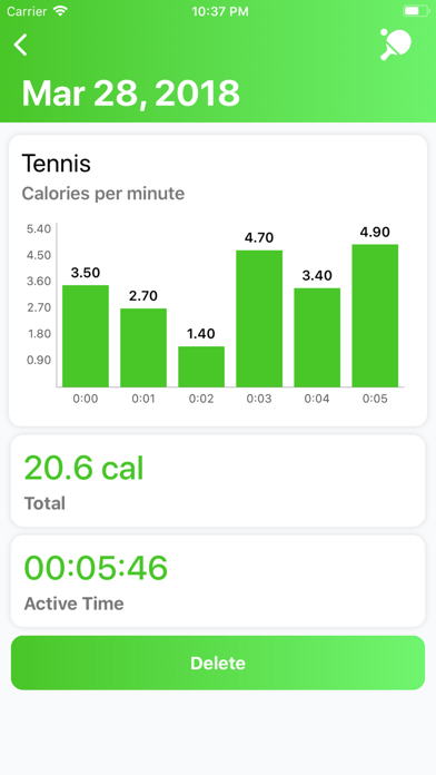 Racket Sports: Track Calories screenshot 2