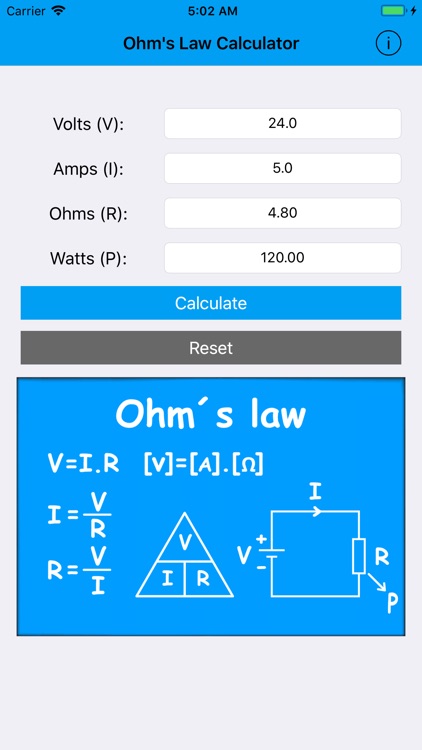 Ohm's Law Calc.