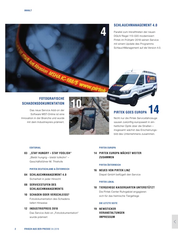 iPad Image of PIRTEK NEWS