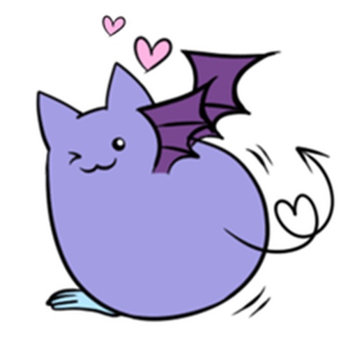 Fat and Cute Bat Sticker