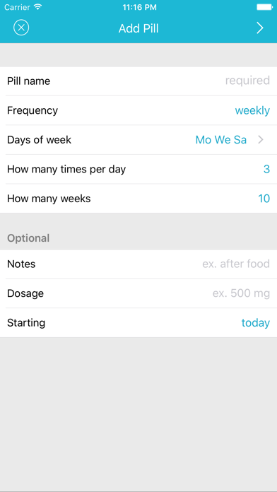 Easy Pill - medication tracker and reminder Screenshot 3