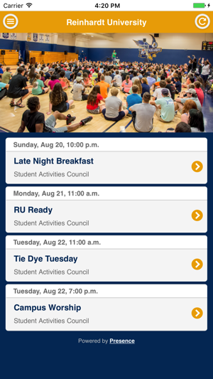 Reinhardt Campus Events(圖2)-速報App