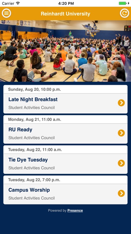 Reinhardt Campus Events