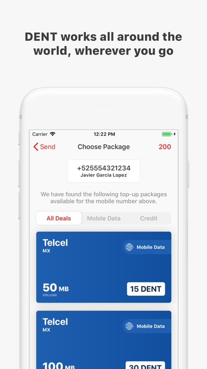 DENT - Send mobile data top-up screenshot-3
