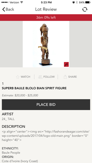 F&E African Art Auctions screenshot 3