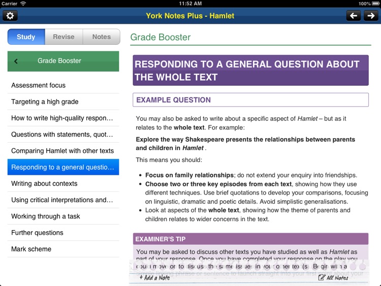 Hamlet York Notes AS A2 iPad
