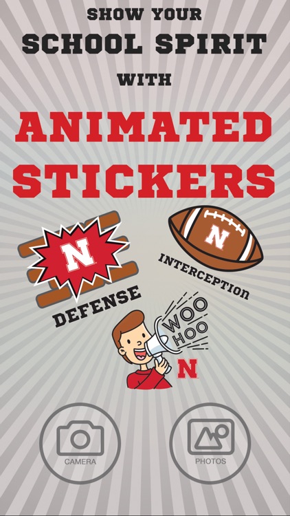 Nebraska Cornhuskers Animated Selfie Stickers