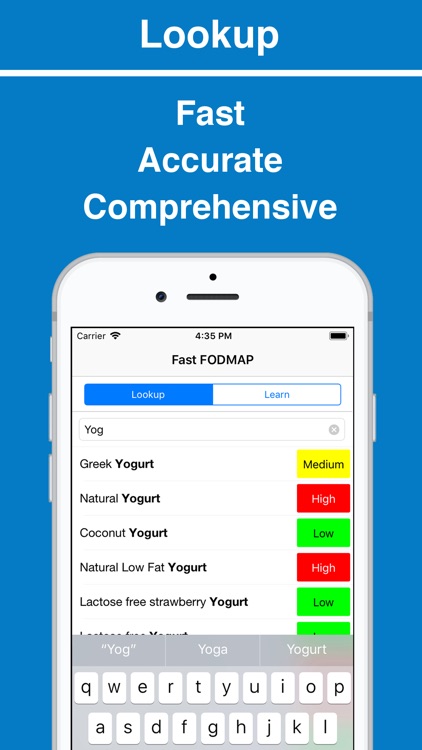 Fast FODMAP Lookup & Learn